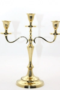 Pirinç 3lü Şamdan Model 1