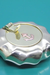 Pirinç Çapalı Kapaklı Küllük 7 Cm