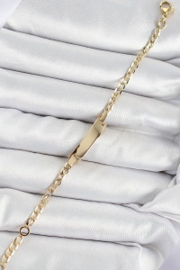 Pirinç Dikdörtgen Model Gold Renk Xuping Bebek Künyesi