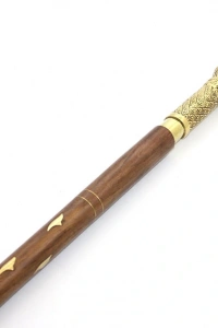 Pirinç Düz Başlıklı Baston