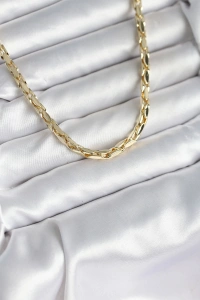 Pirinç Gold Renk 60 cm Zincir Kadın Kolye