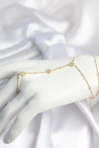 Pirinç Gold Renk Yonca Model Kadın Şahmeran