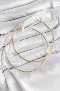 Pirinç Halka Model Gold Renk Kadın Küpe