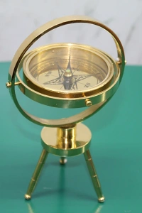 Pirinç Masa Üstü Pusula Model 2