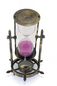 Pirinç Pusulalı Kum Saati Model 3