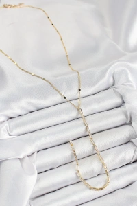 Pirinç Zirkon Taşlı Model Gold Renk Y Kolye