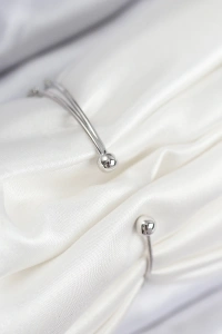 Pirinç Zirkon Taşlı Yonca Model Gümüş Renk Kadın Bileklik