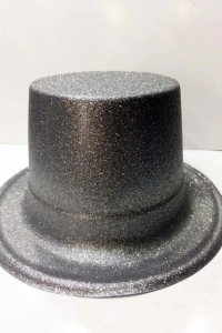 Plastik Parti Şapkası Gümüş Siml