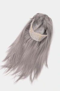 Platin Gri Gümüş Uzun Parti Peruğu