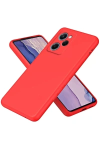 Poco X5 Pro 5G Nano içi Kadife Silikon - Kırmızı