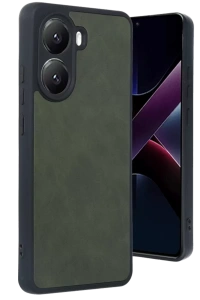 Poco X7 Pro Kılıf Aras Deri Kapak - Koyu Yeşil