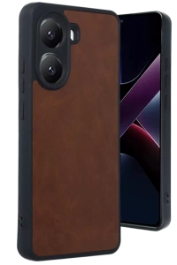 Poco X7 Pro Kılıf Aras Deri Kapak - Taba