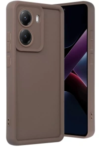 Poco X7 Pro Viera Silikon - Kahverengi