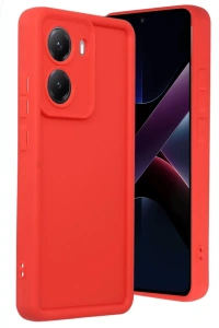 Poco X7 Pro Viera Silikon - Kırmızı