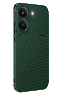 Poco X8 Pro Auto Focus Karbon Kapak - Koyu Yeşil