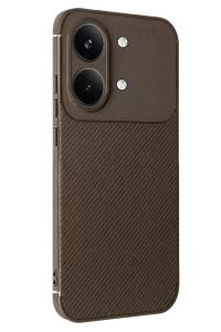 Poco X8 Pro Max Auto Focus Karbon Kapak - Kahverengi