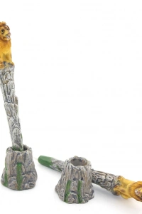 Polyester Aslan Figürlü Tükenmez Kalem