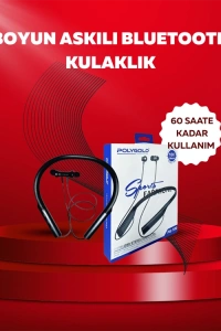 Polygold PG-100 Bluetooth 5.0 Boyun Bantlı Kulaklık – 50 Saat Konuşma Süresi, Type-C Şarj