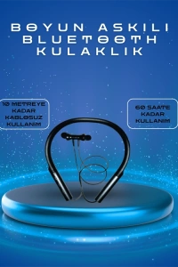 Polygold PG-100 Type-C Şarjlı Bluetooth Kulaklık – Boyun Askılı, Uzun Pil Ömürlü, Mikrofonlu