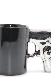 Porselen Silahlı Kupa Bardak Model 2