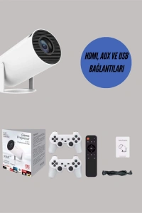 Portatif 4K Projeksiyon – 4.000 Uygulama, Kablosuz Yansıtma ve Bluetooth 5.0