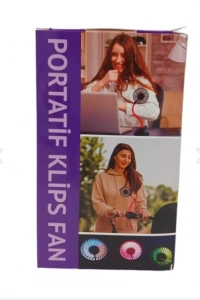 Portatif Işıklı Mini Klipsli Fan