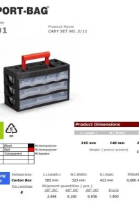 Portbag PL01 Caby 3/11 Çekmece Seti