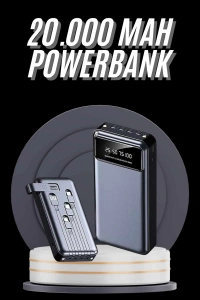 Powerbank 20.000 MAH Hızlı Şarj Özellikli Taşınabilir USB Girişli