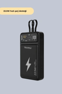 Powerbank Hızlı Şarj 10000 mAh Dahili Kablo