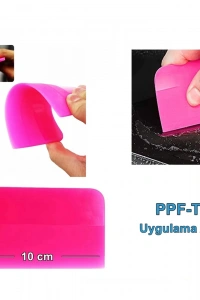 PPF/TPH Silikon Çekçek Ragle Cam Filmi Çekme Uygulama Aparatı Pembe 10x7.5cm