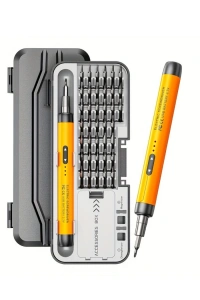 Profesyonel Elektrikli Tornavida Seti 600mAh Şarjlı 38 Parça Hassas Vida Seti