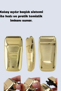 Profesyonel Kuru Kullanım Sakal Tıraş Makinesi Çift Başlıklı