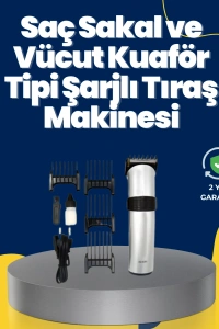 Profesyonel Saç ve Sakal Tıraş Makinesi – Tam Aksesuar Setli
