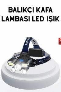 Profesyonel Şarjlı LED Far – IPX5 Suya Dayanıklı, 4 Işık Modu, Hareket Sensörlü