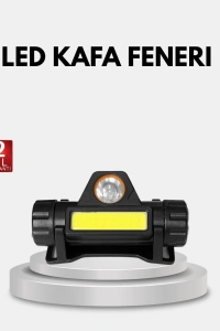 Profesyonel Şarjlı LED Kafa Lambası – Uzun Mesafe + Ortam Aydınlatması