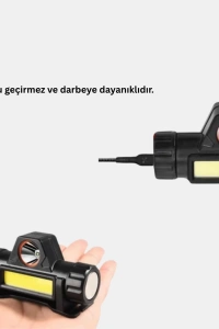 Profesyonel Şarjlı LED Kafa Lambası – Uzun Mesafe + Ortam Aydınlatması