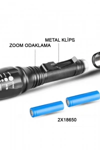 Profesyonel Tx6 Şarjlı Zoomlu El Feneri Wt-241