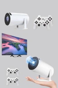 Projeksiyon Cihazı 4K Destekli Kablosuz Bağlantılı Bluetooth 5.0