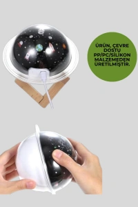 Projektör ışıklı, aromaterapi uyumlu mini masaüstü hava nemlendirici cihaz