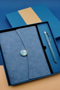 Promosyon Defter Kalem Seti Mavi Renk