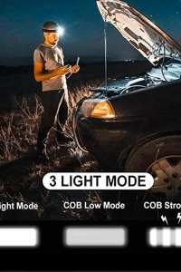 PS-T89 Mini Pilli COB LED 3 Mod Su Geçirmez Kafa Feneri Lambası