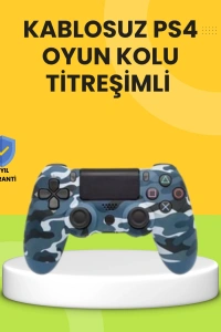 PS4 Uyumlu Kablosuz Oyun Kolu Ergonomik Çift Titreşimli
