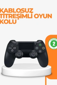 PS4 Uyumlu Kablosuz Oyun Kolu – Titreşimli, Şarjlı ve Ergonomik