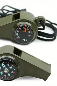 Pusulalı Termometreli Acil Durum Düdüğü ( 3 in 1)