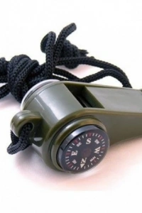 Pusulalı Termometreli Düdük - Survival Askılı Düdük