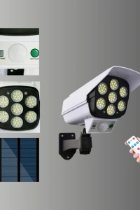 PVC+PC Malzemeli, 2si 1 Arada Güvenlik Lambası – Ayarlanabilir Başlık ve Panel Açısı