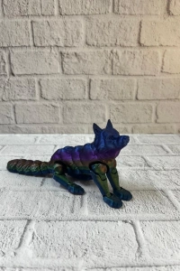 Rainbow hareketli kurt masa dekoru esnek eklem yapılı