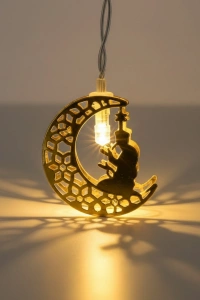 Ramazan Ay Işığı Secde Eden Adam Silüetli LED Peri Işığı