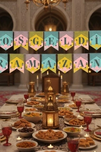 Ramazan Renkli Banner Süs - Hoşgeldin Ramazan