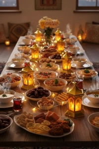 Ramazan Temalı Altıgen Kubbe LED Lamba